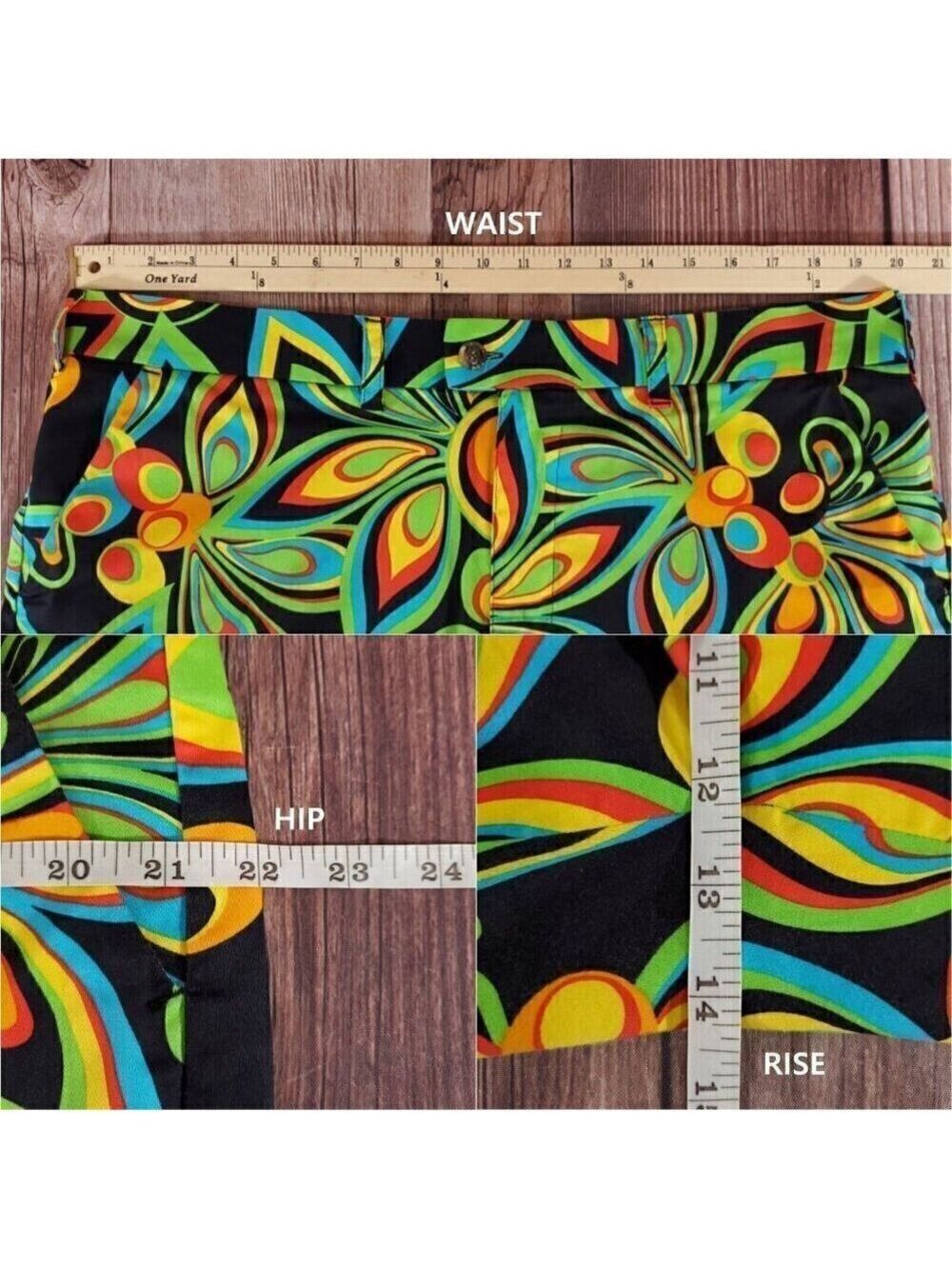 Loudmouth Golf Mens Sz 40 Multicolor Floral Groovy Lightweight Shagadelic Shorts - Picture 10 of 11
